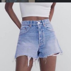 Zara high waisted jean shorts